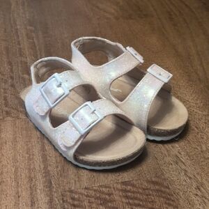 Glittery Pink Kids Sandals
